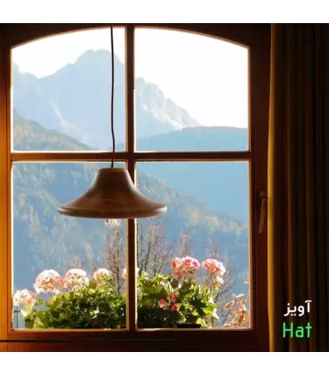 چراغ آویز چوبی نورابین