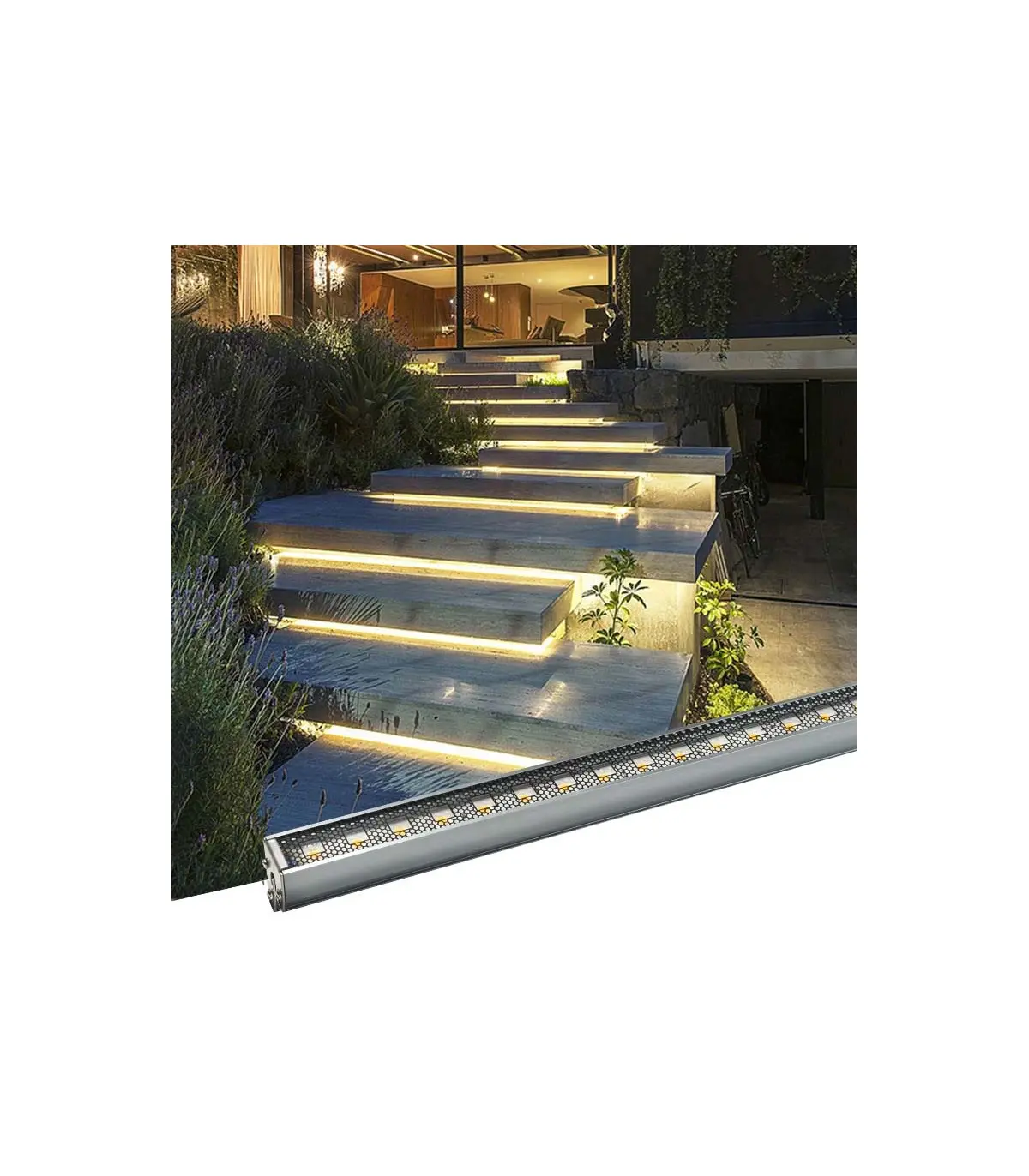 چراغ خطی ای پی قرنیزی بدنه PVC