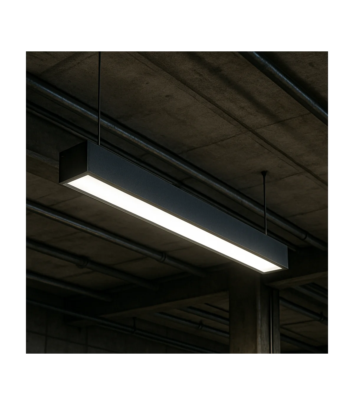 چراغ خطی صنعتی و کارگاهی روکار